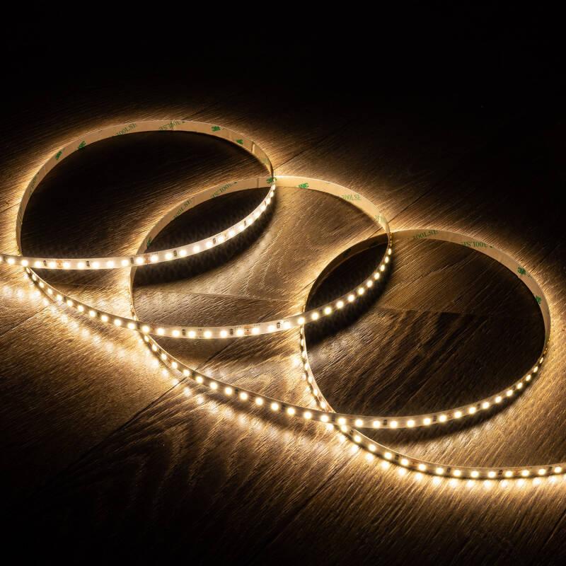 Ruban LED 24V SMD 120 LED/m 5m 10W/m 1000lm/m Largeur 8mm Coupe 5cm IP20