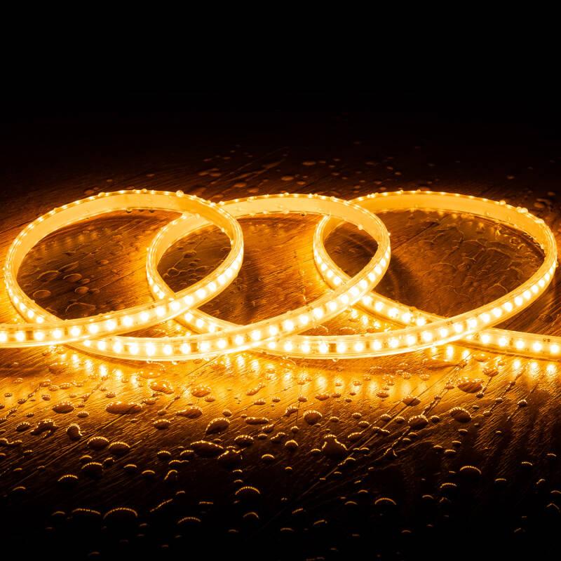 Ruban LED Dimmable 220V SMD Auto-redressement 120 LED/m 10W/m 1000lm/m Largeur 12mm Coupe 10cm IP65 Sur mesure