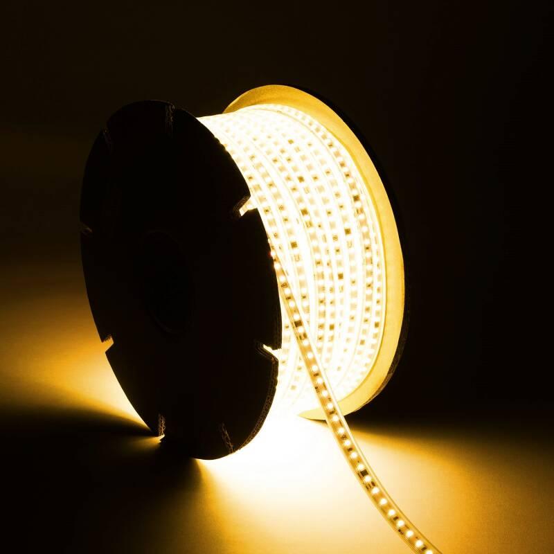 Ruban LED Dimmable 220V SMD Auto-redressement 120 LED/m BOBINE 50m 10W/m 1000lm/m Largeur 12mm Coupe 10cm IP65
