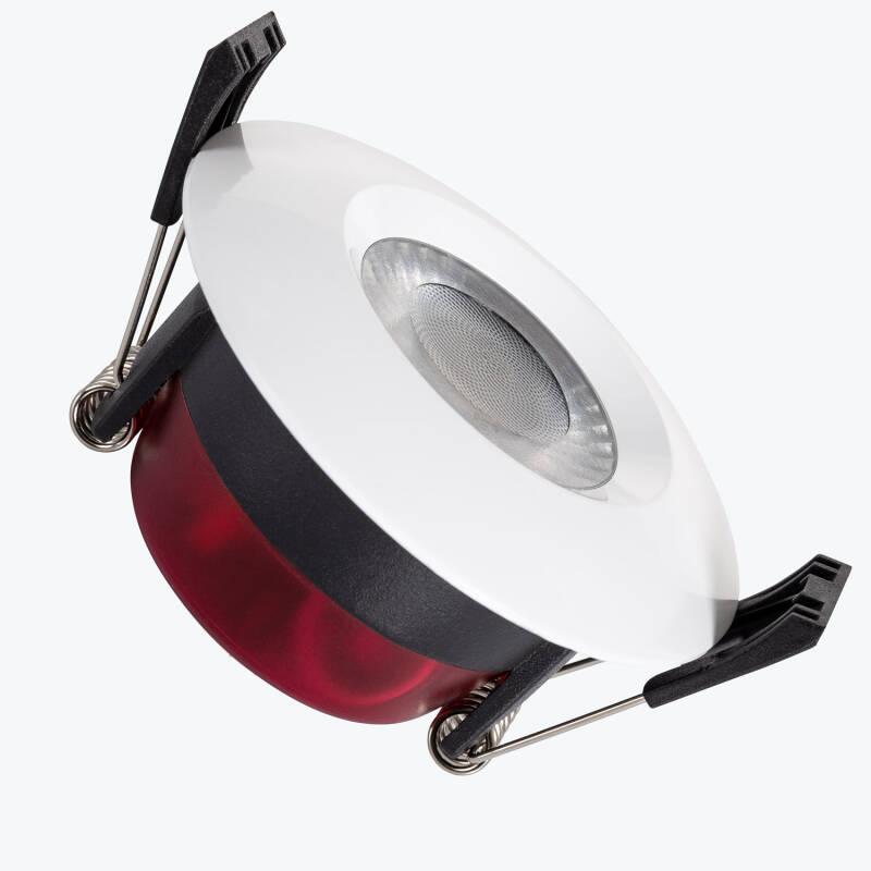 Downlight LED 8W Rond CCT Sélectionnable Dimmable Bain IP65 Coupe Ø 70 mm